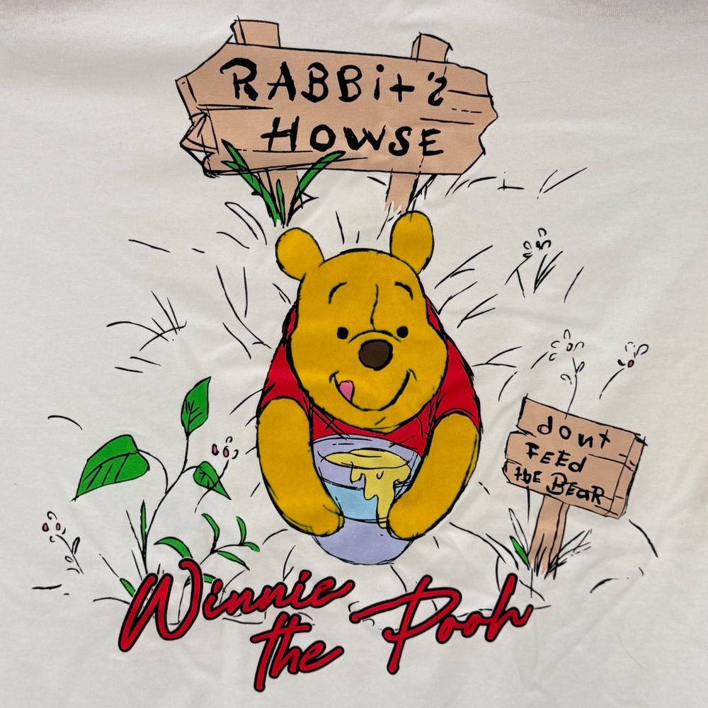 Disney Winnie the Pooh Graphic Tee Rabbit House Ringer T-Shirt XXS NWT